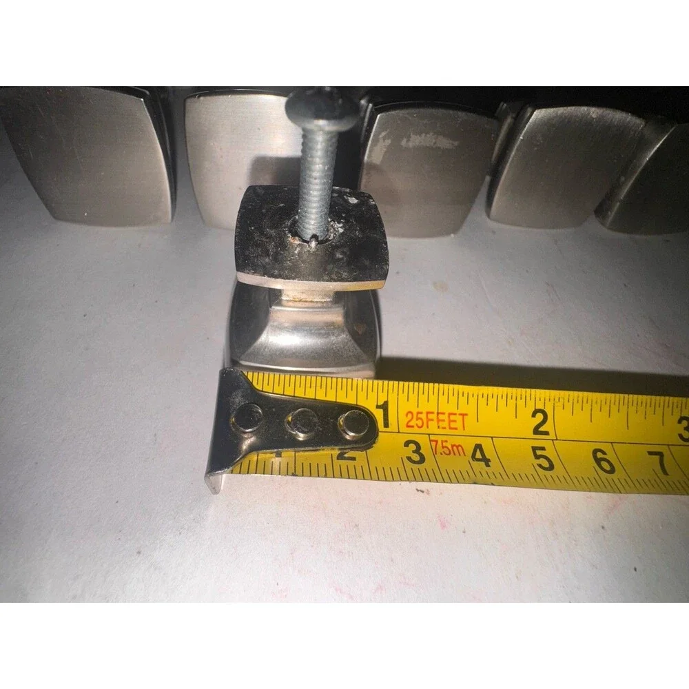 Lot 25 Satin Nickel Square Cabinet Drawer Knobs Modern Kitchen Pull Handles